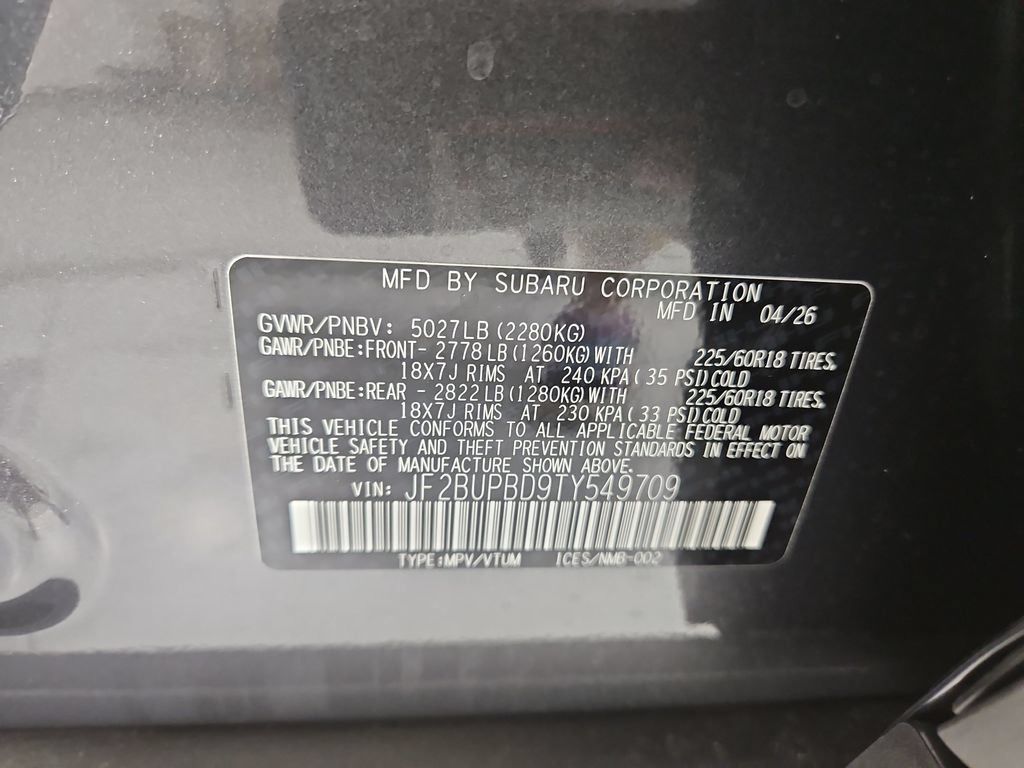New 2026 Subaru Outback Premium AWD/4WD image 30