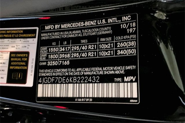 Used 2019 Mercedes-Benz GLS 550 4MATIC w/ Accessory Chrome Package image 8