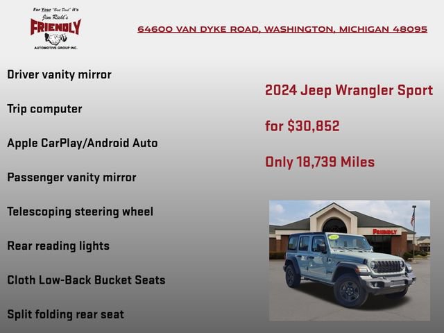 Used 2024 Jeep Wrangler Unlimited Sport AWD/4WD image 30