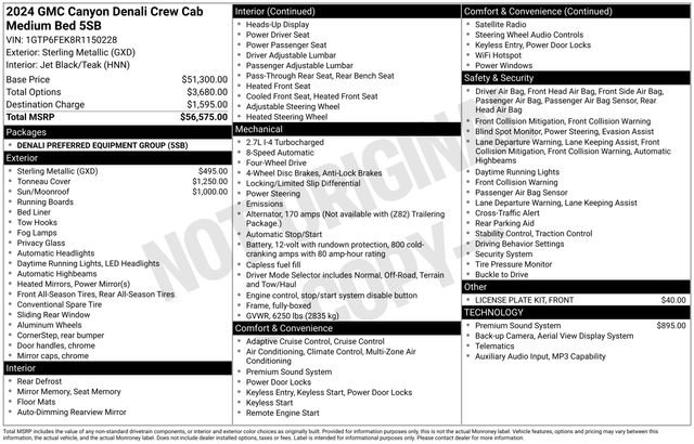 Used 2024 GMC Canyon Denali AWD/4WD image 19