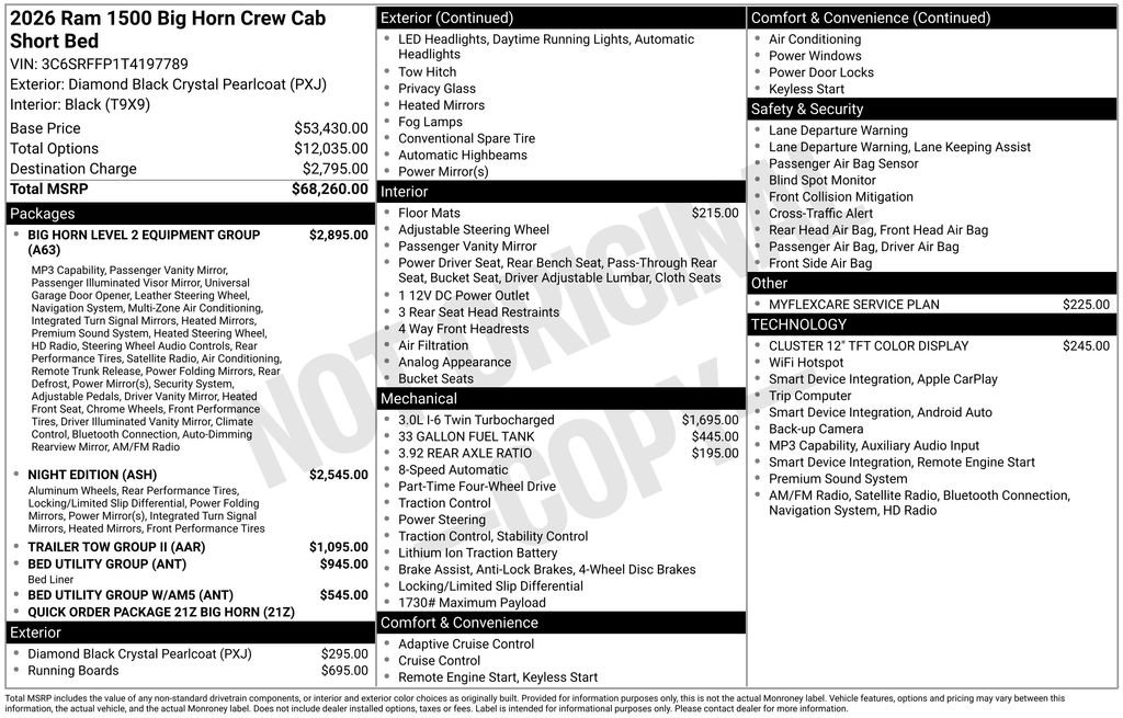 New 2026 RAM 1500 Big Horn AWD/4WD image 6