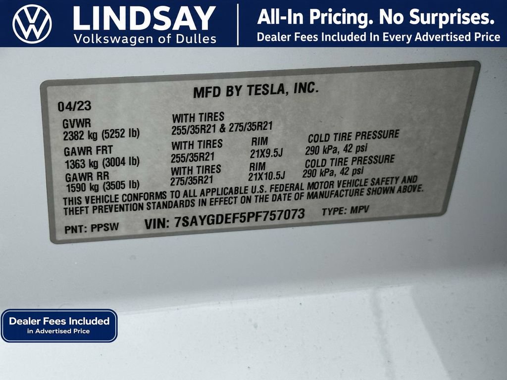 Used 2023 Tesla Model Y Performance AWD/4WD image 27