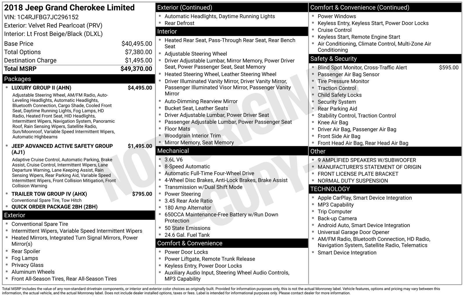 Used 2018 Jeep Grand Cherokee Limited w/ Luxury Group II image 39