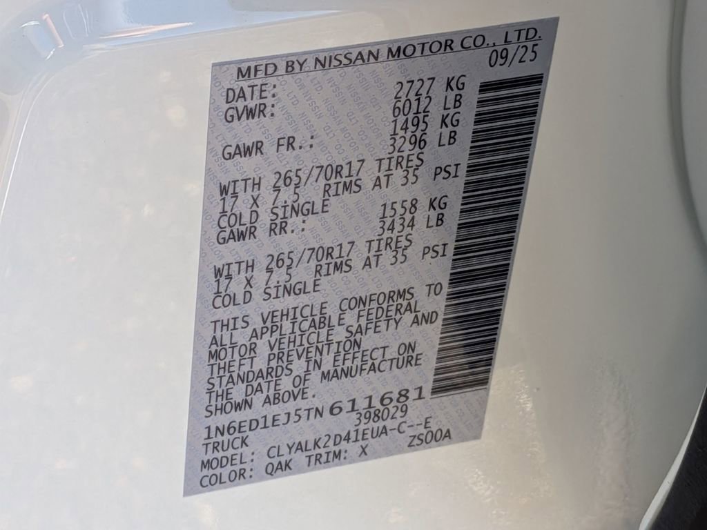 New 2026 Nissan Frontier Pro-X w/ Pro-X Convenience Package image 32