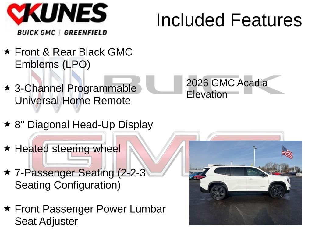 New 2026 GMC Acadia Elevation w/ Black Edition image 4