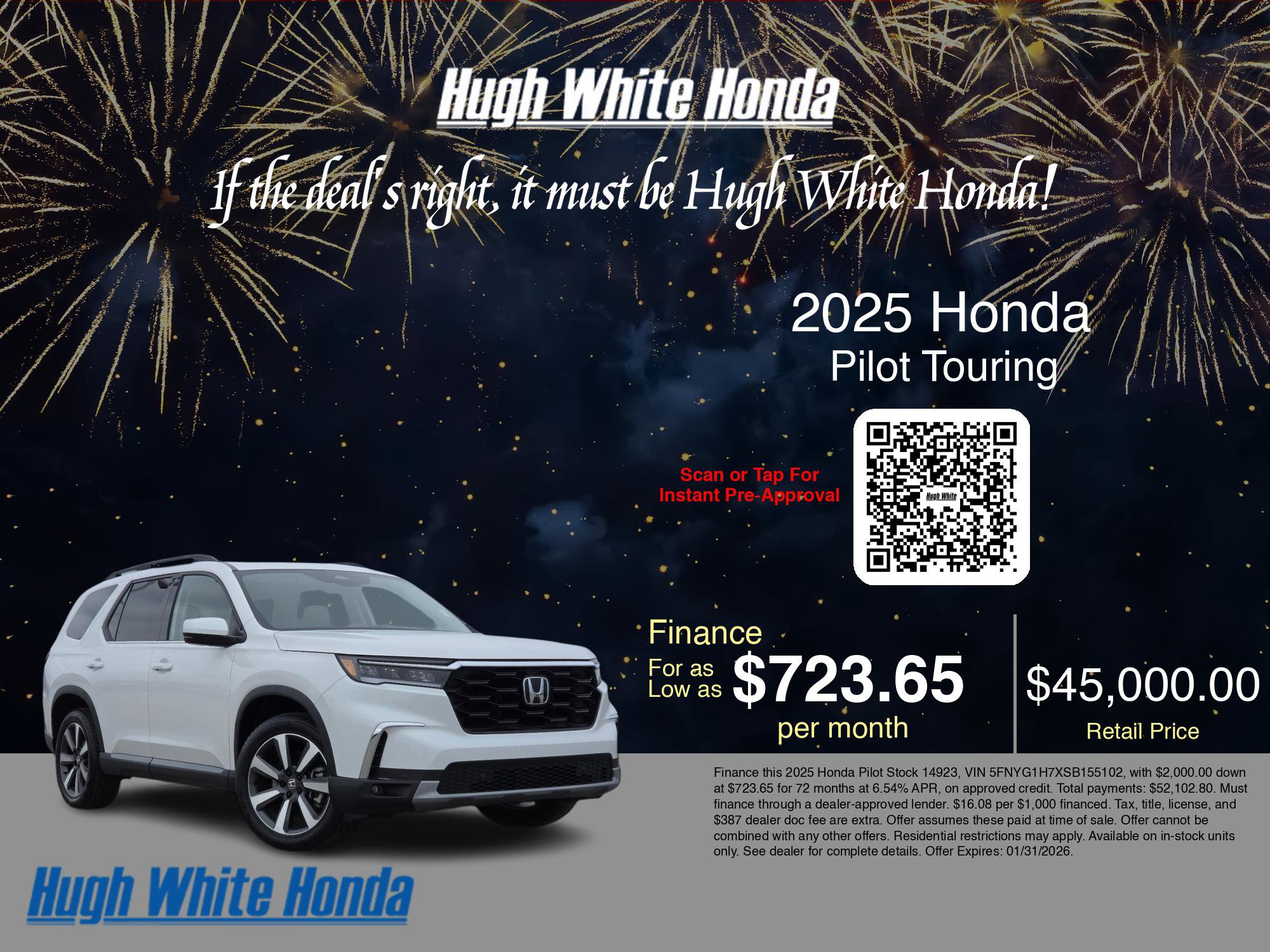 Used 2025 Honda Pilot Touring image 3