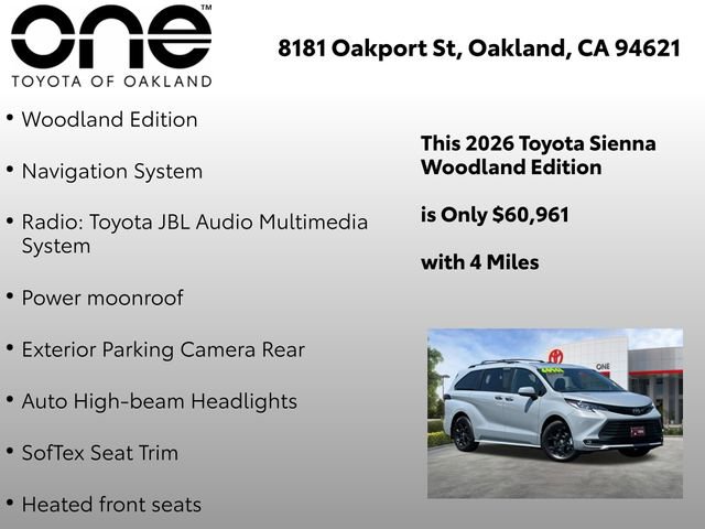 Used 2026 Toyota Sienna XLE Woodland Edition AWD/4WD image 5
