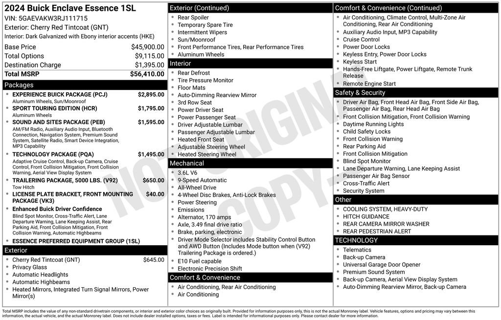 Used 2024 Buick Enclave Essence w/ Experience Buick Package image 59