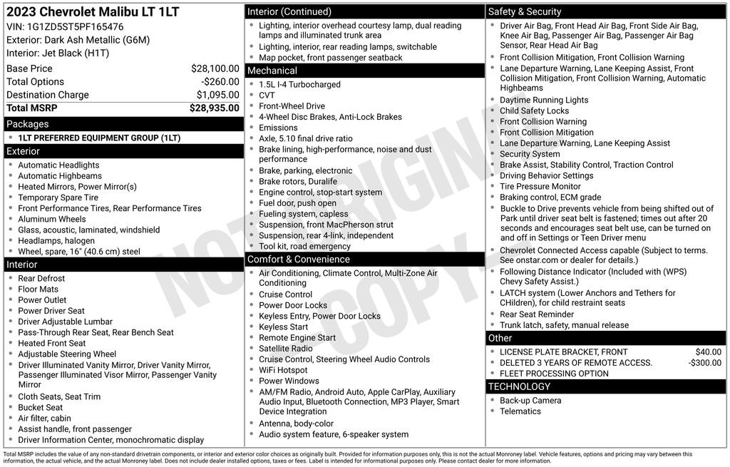 Used 2023 Chevrolet Malibu LT image 9