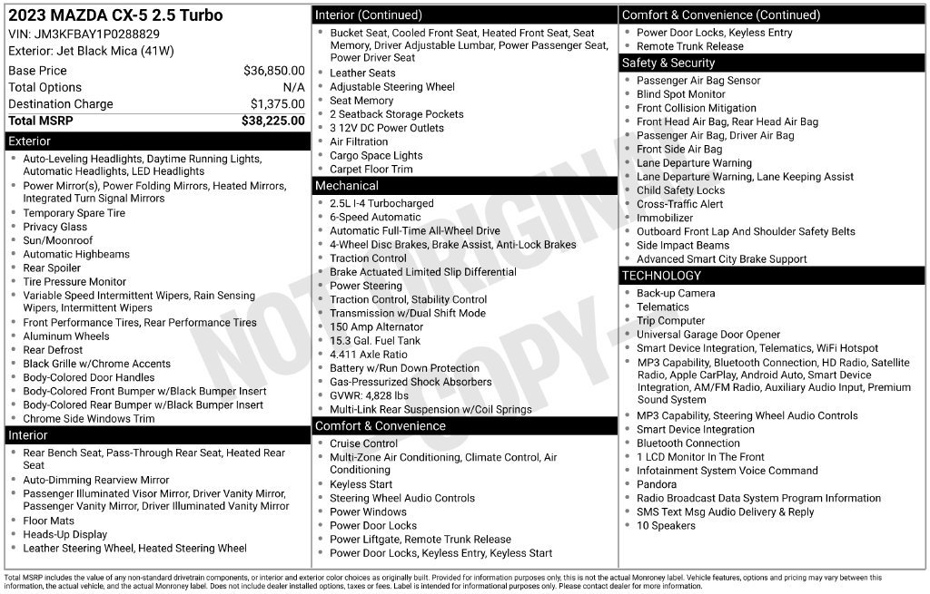 Certified 2023 MAZDA CX-5 AWD 2.5 Turbo image 35