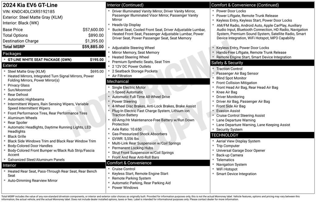 Certified 2024 Kia EV6 GT-Line w/ GT-Line White Seat Package image 7