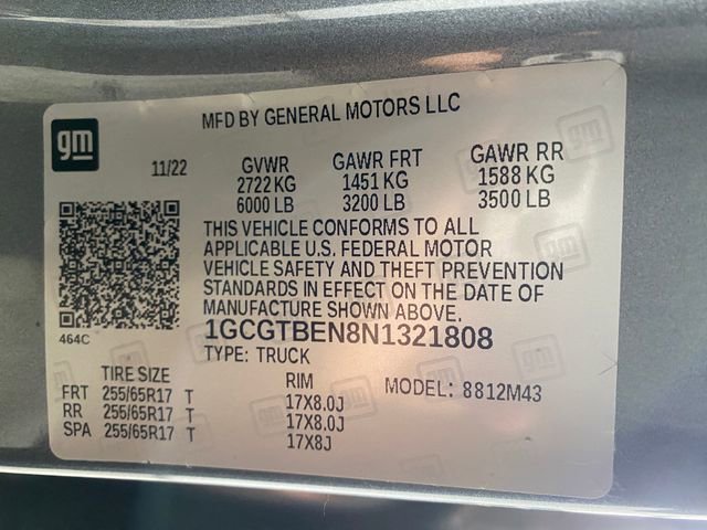 Certified 2022 Chevrolet Colorado W/T w/ WT Convenience Package image 32