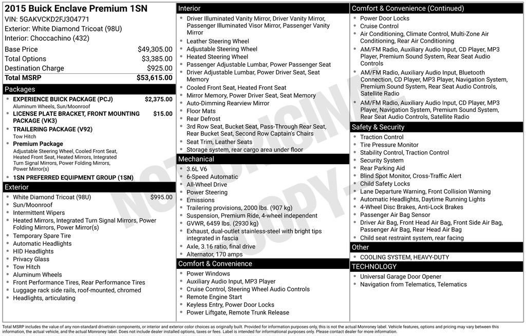 Used 2015 Buick Enclave Premium w/ Experience Buick Package image 5