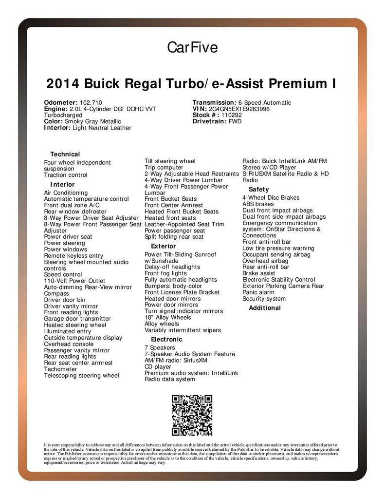 Used 2014 Buick Regal Premium image 32