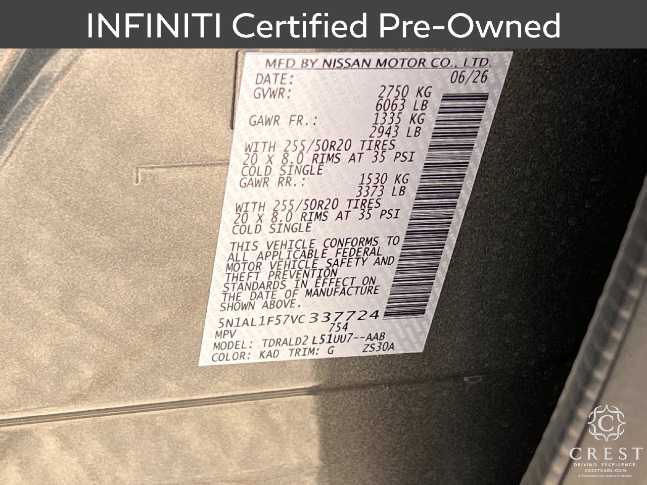 Certified 2027 INFINITI QX60 Luxe w/ Cargo Package FWD image 33