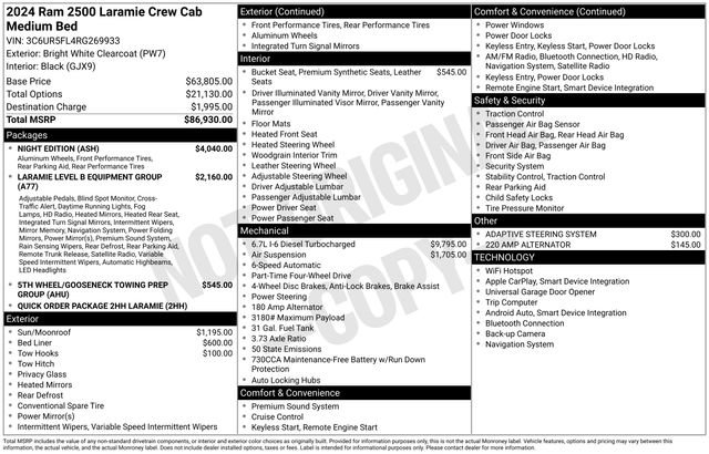 Used 2024 RAM 2500 Laramie w/ Night Edition AWD/4WD image 2