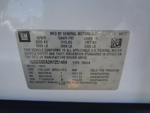 Used 2017 Chevrolet Colorado W/T w/ WT Convenience Package image 22