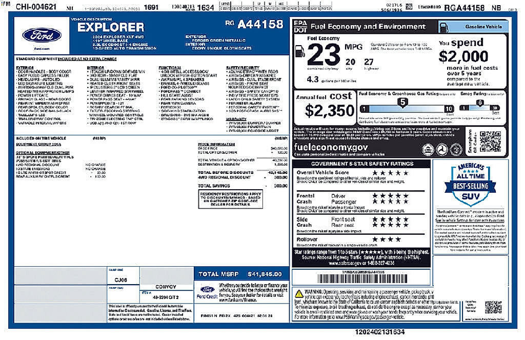 Used 2024 Ford Explorer XLT AWD/4WD image 34
