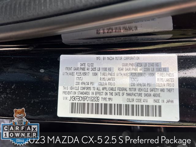Used 2023 MAZDA CX-5 AWD 2.5 S w/ Preferred Package image 32