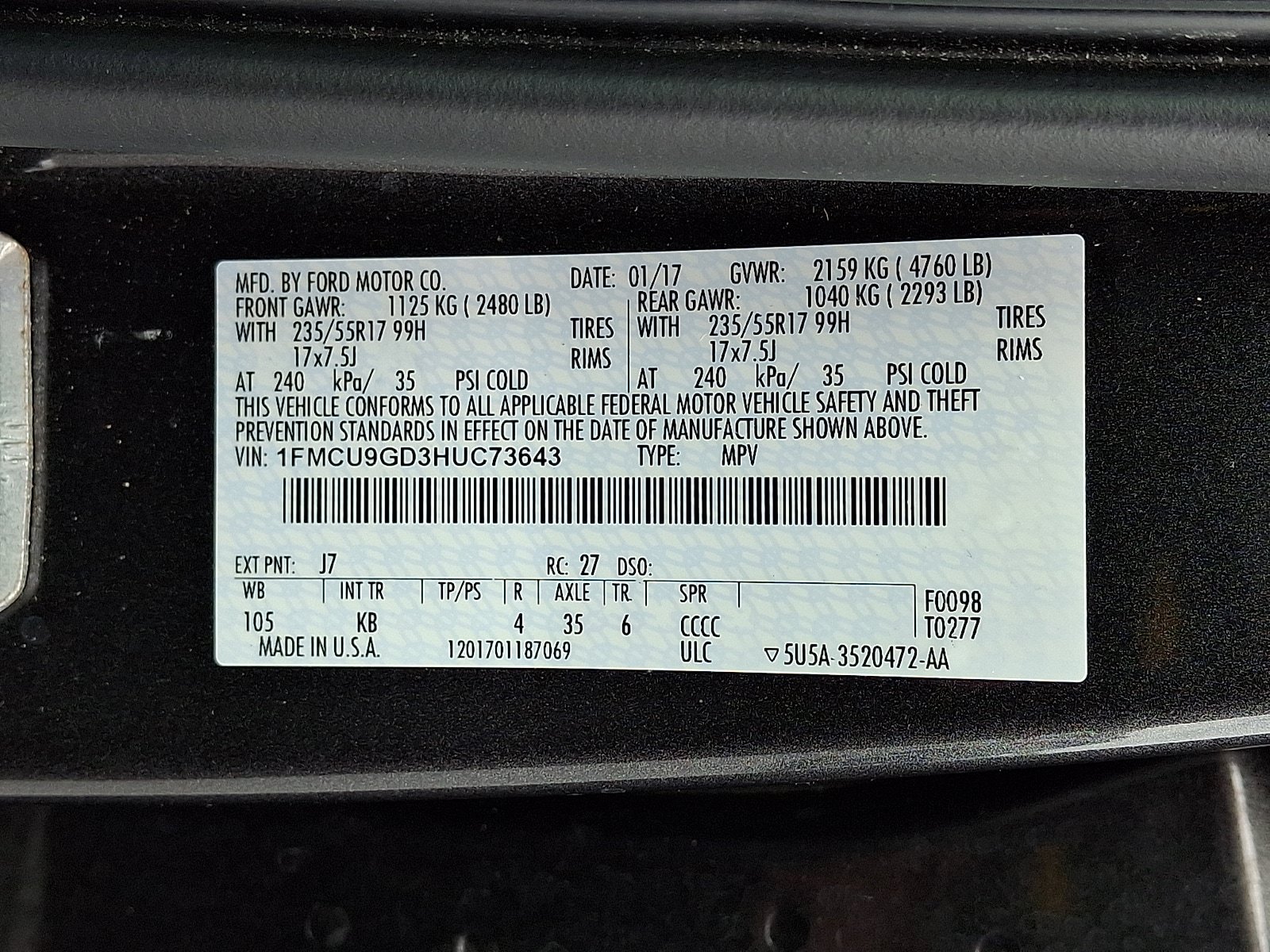 Used 2017 Ford Escape SE w/ SE Cold Weather Package AWD/4WD image 26