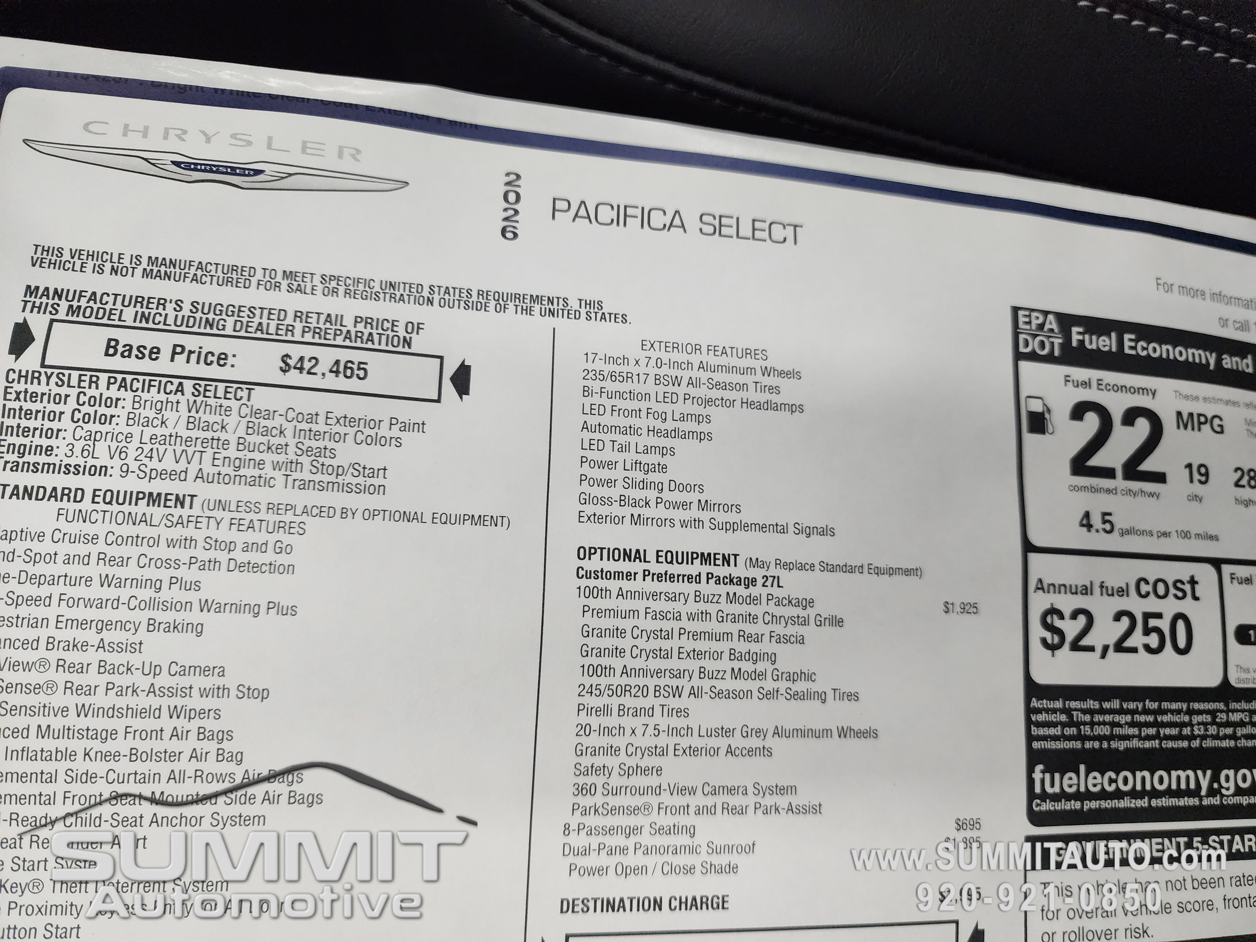 New 2026 Chrysler Pacifica Select FWD image 41