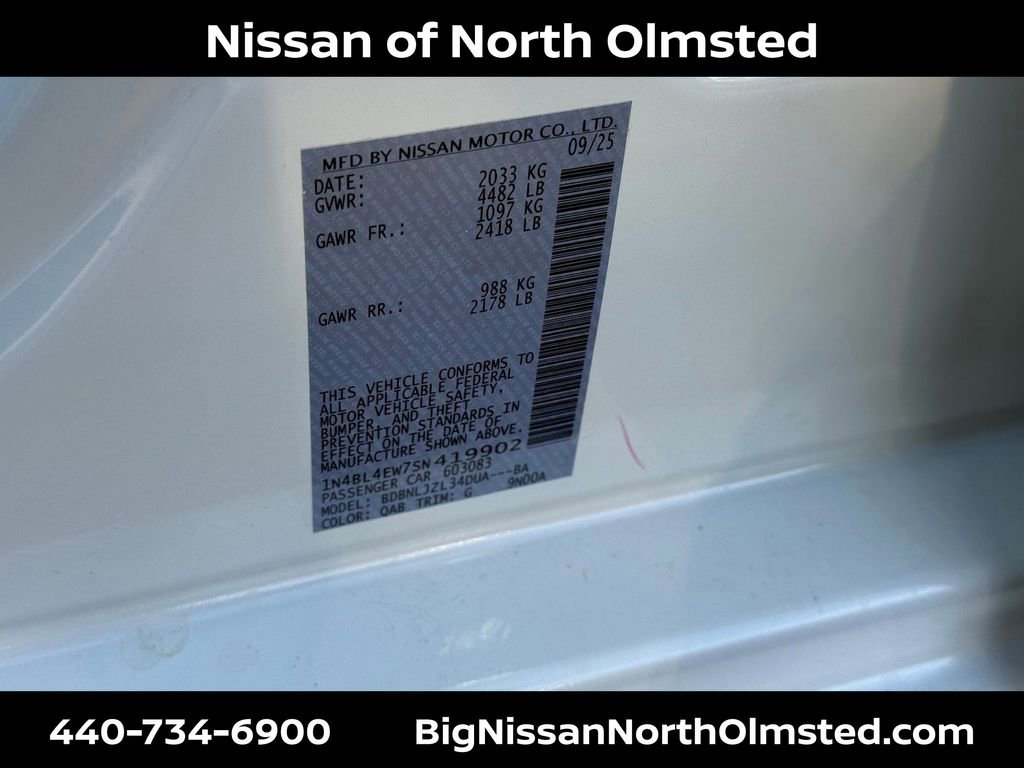 New 2025 Nissan Altima 2.5 SL image 21