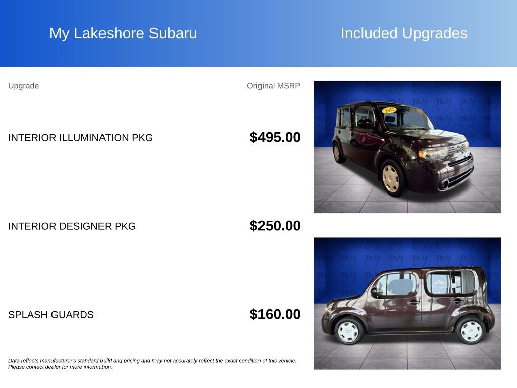 Used 2012 Nissan Cube 1.8 S w/ Interior Illumination Pkg FWD image 8