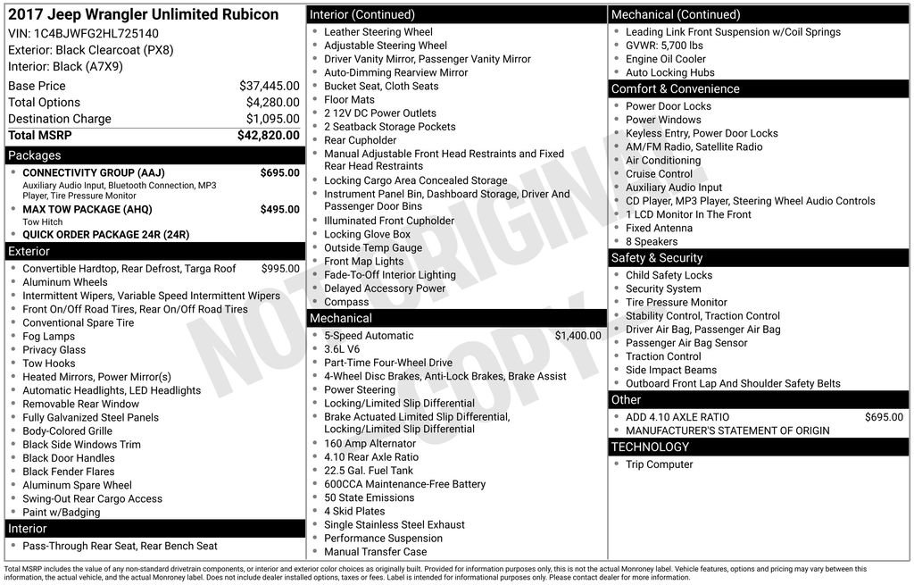 Used 2017 Jeep Wrangler Unlimited Rubicon w/ Connectivity Group AWD/4WD image 25