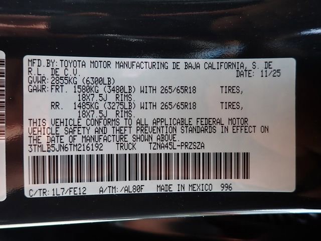 Certified 2026 Toyota Tacoma TRD Sport AWD/4WD image 21