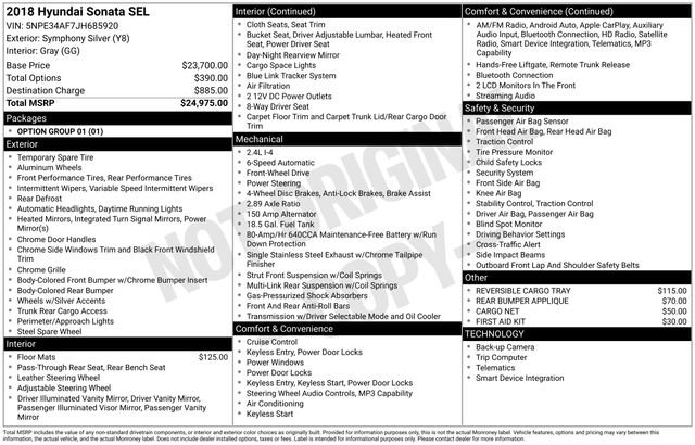Used 2018 Hyundai Sonata SEL image 2