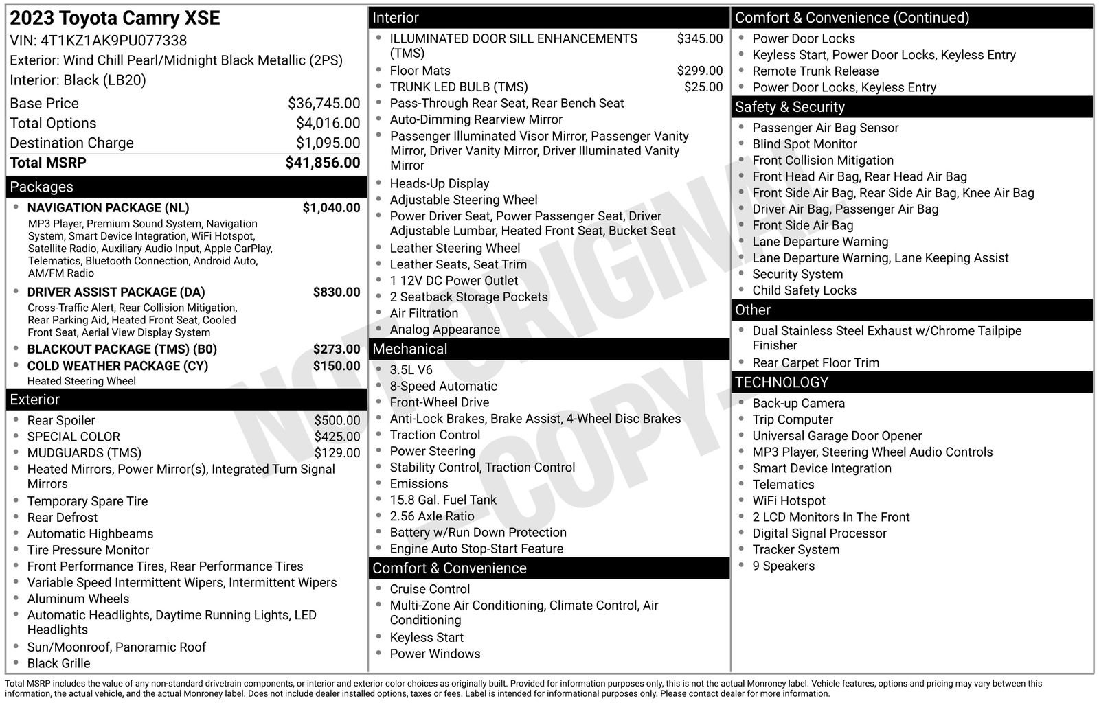 Used 2023 Toyota Camry XSE w/ Navigation Package FWD image 30