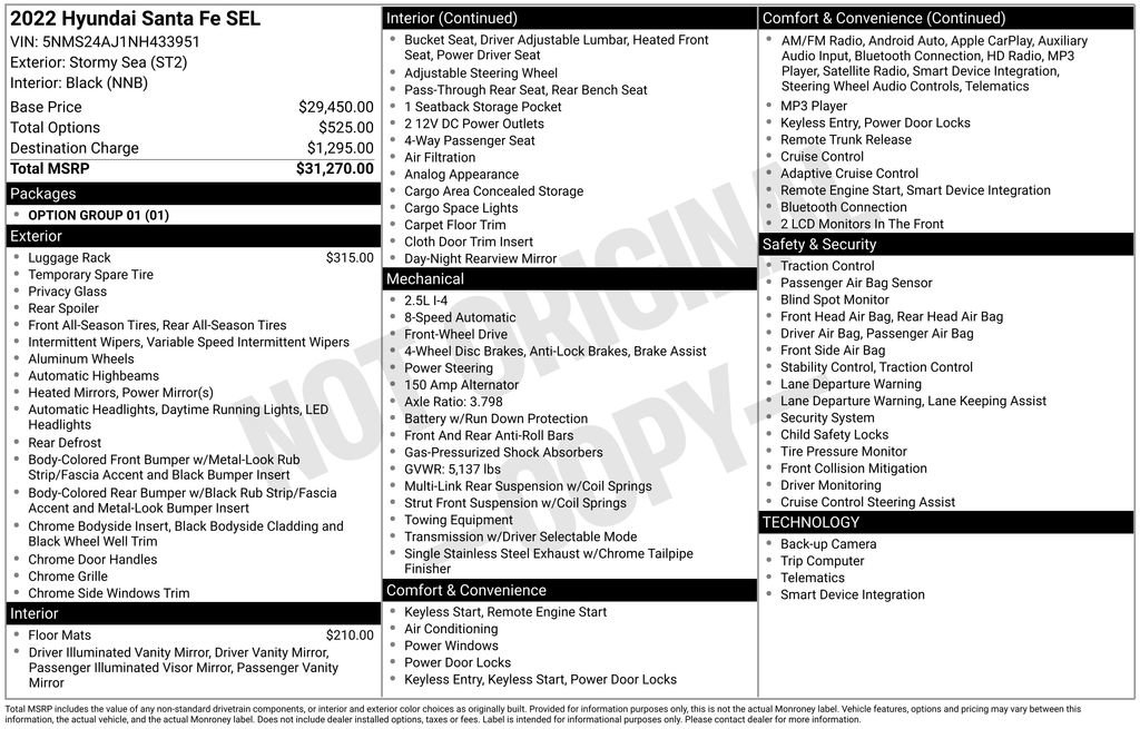 Used 2022 Hyundai Santa Fe SEL FWD image 52