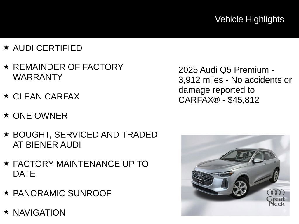 Certified 2025 Audi Q5 Premium w/ Convenience Package image 10