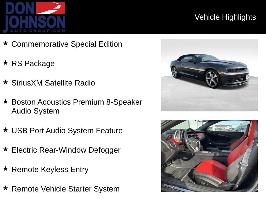 Used 2015 Chevrolet Camaro SS w/ Commemorative Special Edition image 13