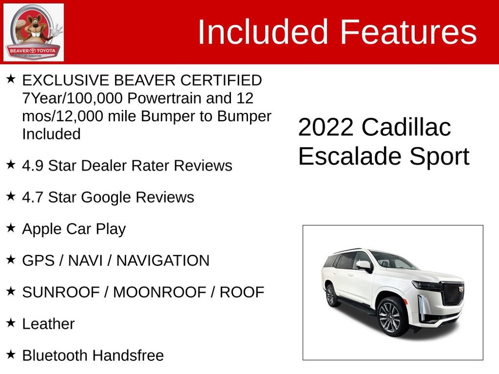 Used 2022 Cadillac Escalade Sport w/ Touring Package AWD/4WD image 4