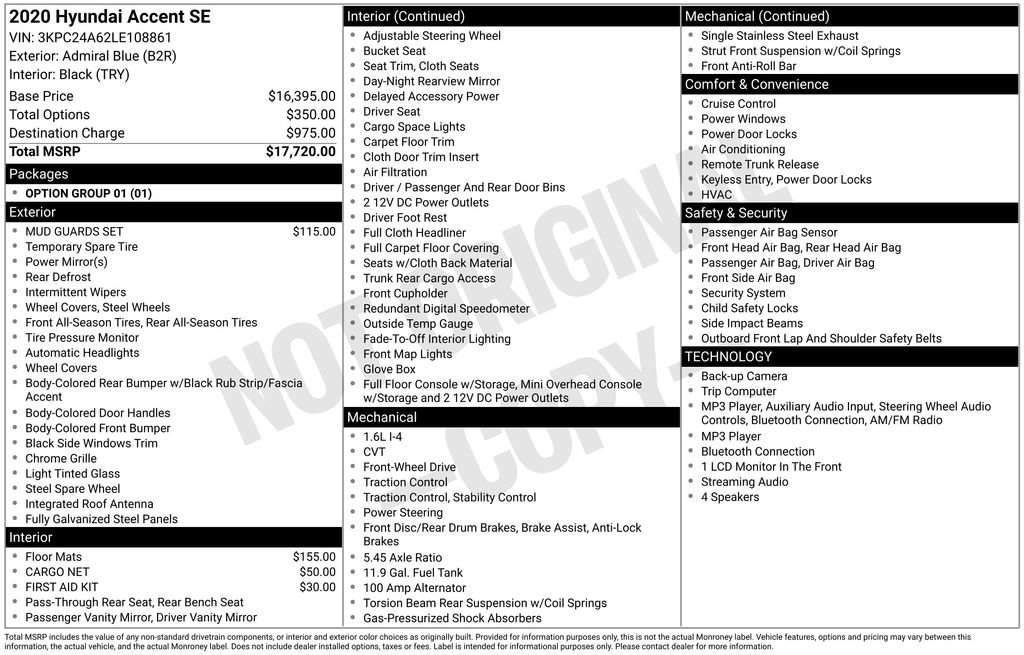 Used 2020 Hyundai Accent SE FWD image 8