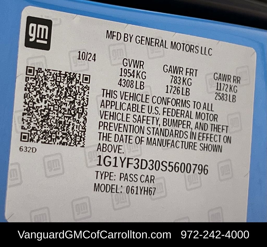 Used 2025 Chevrolet Corvette Z06 w/ Battery Protection Package image 34