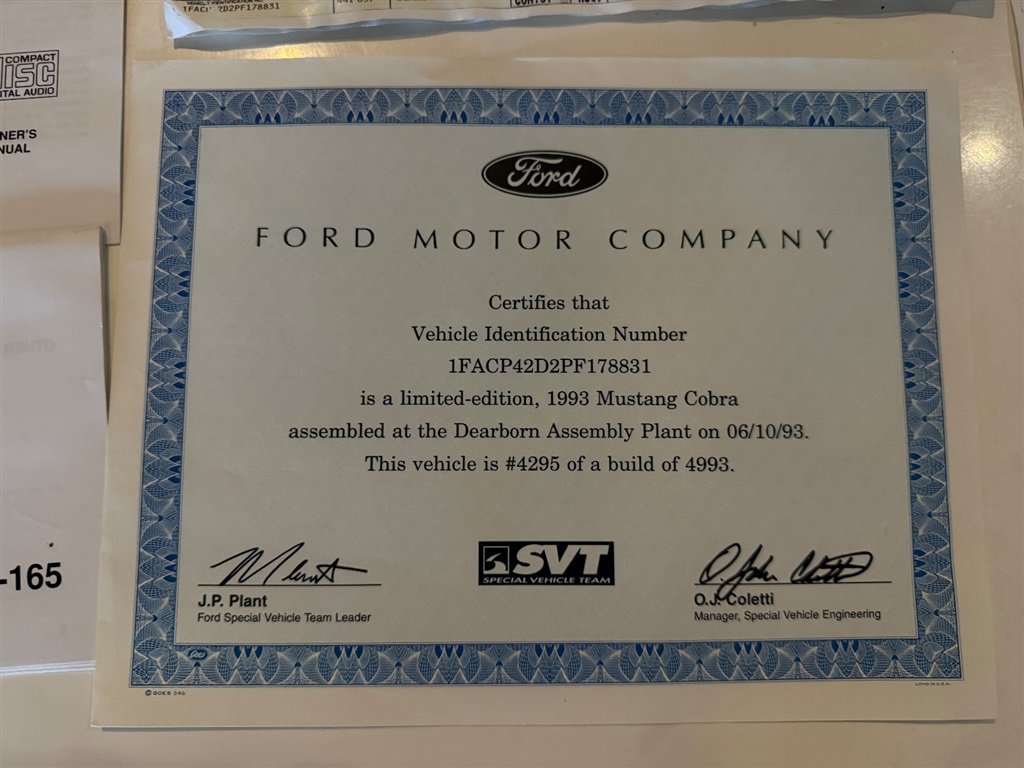 Used 1993 Ford Mustang Cobra RWD image 77