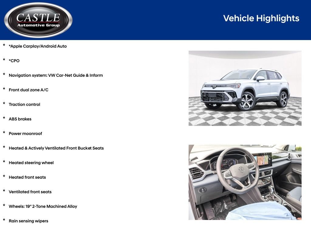 Used 2025 Volkswagen Taos SEL image 3