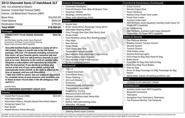 Used 2012 Chevrolet Sonic LT FWD image 28