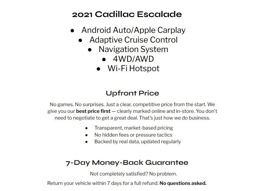 Used 2021 Cadillac Escalade Sport w/ Driver Assist Tech Package image 2