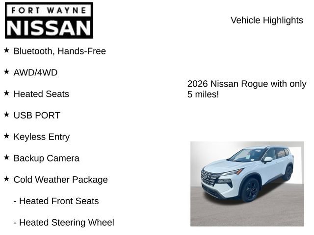New 2026 Nissan Rogue SV w/ Cold Weather Package AWD/4WD image 8
