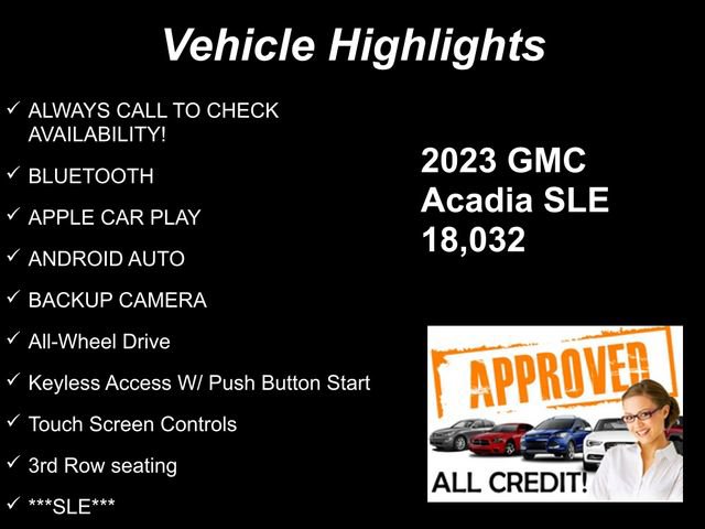 Used 2023 GMC Acadia SLE w/ Infotainment Package AWD/4WD image 9