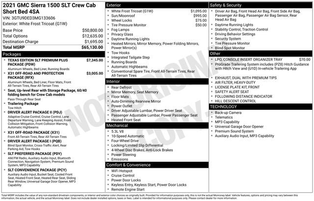 Used 2021 GMC Sierra 1500 SLT AWD/4WD image 3