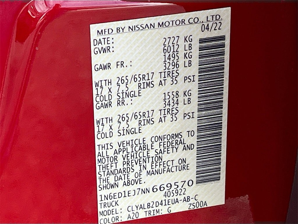 Used 2022 Nissan Frontier SV w/ Technology Package image 29