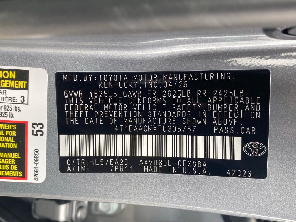 New 2026 Toyota Camry SE FWD image 19