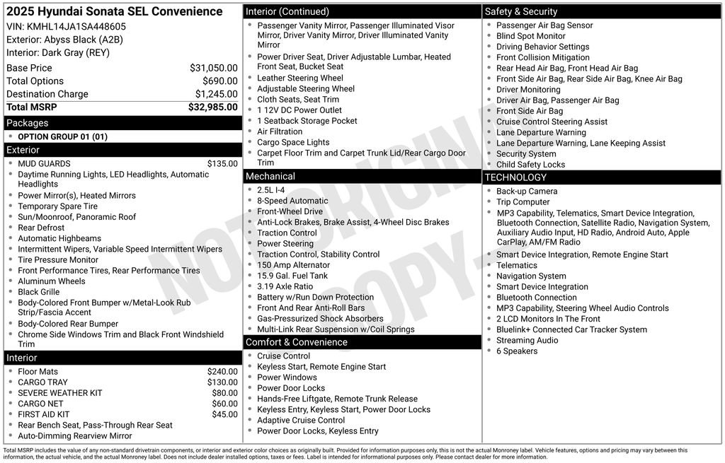 Certified 2025 Hyundai Sonata SEL FWD image 7