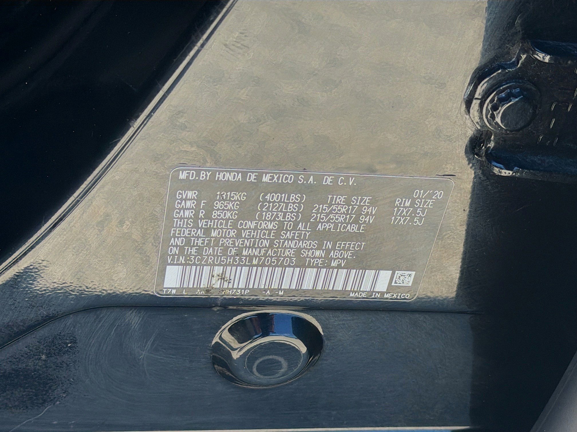 Certified 2020 Honda HR-V LX image 37