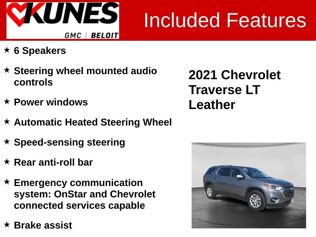 Used 2021 Chevrolet Traverse LT w/ LPO, Floor Liner Package AWD/4WD image 3