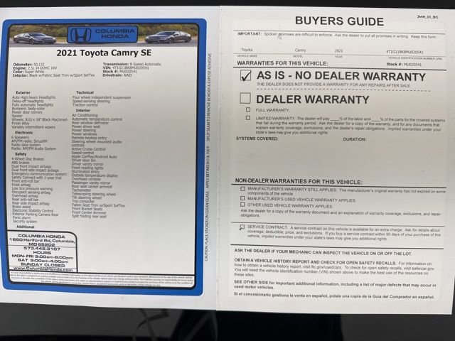 Used 2021 Toyota Camry SE image 36